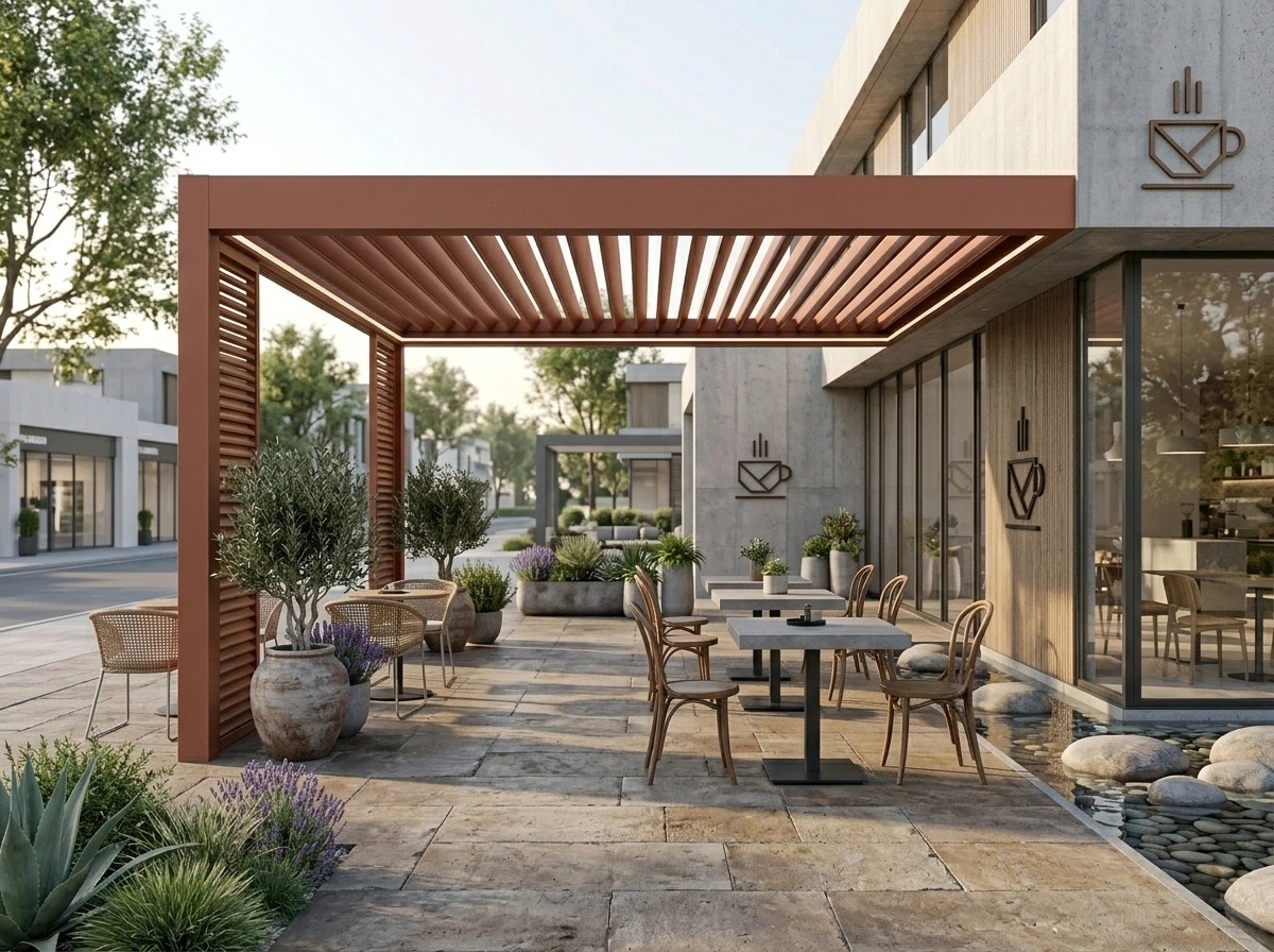 Kuşadası Rollingroof Pergola uygulaması